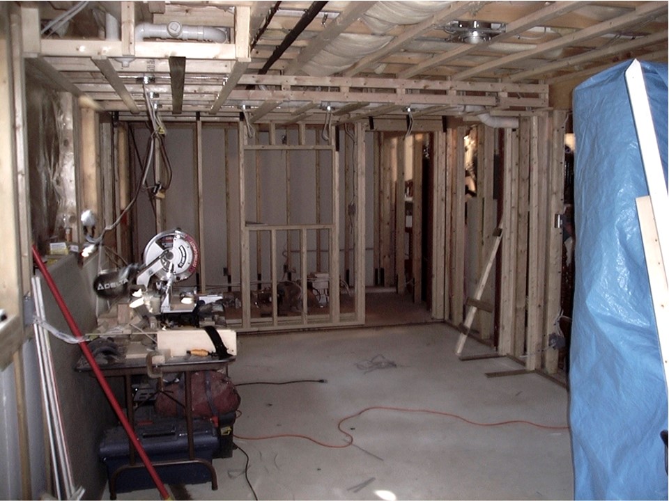 View of control room getting framed